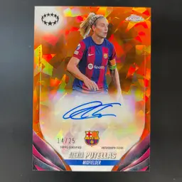 Alexia Putellas 2023/24 Topps Chrome UWCL Sapphire Orange /25 Autograph Barcelona Soccer Card
