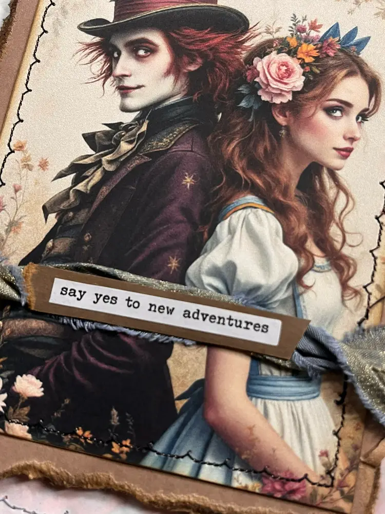 Large Tag Alice in Wonderland Adventures Inspired