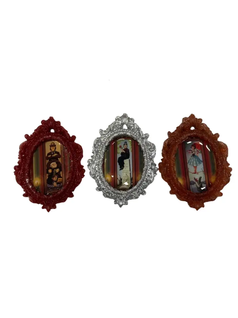 Set Of Three Disney Haunted Mansion Handmade Mini Portraits
