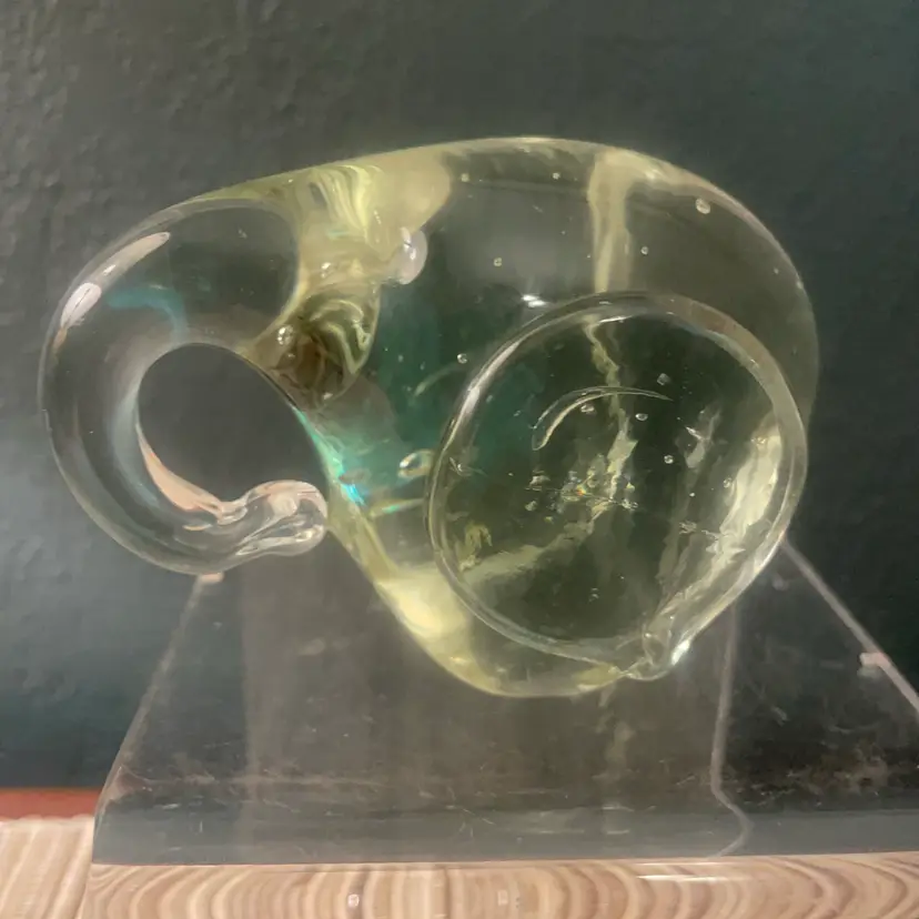Elephant Clear Glass Heavy Paperweight Decor