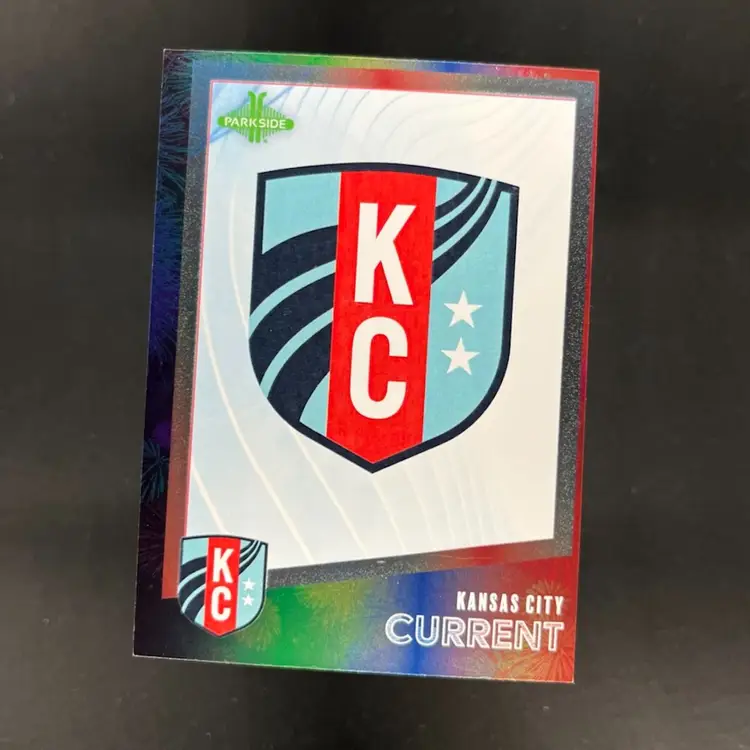 KC Current 2023 Parkside NWSL Team Crest Shimmer /100 Soccer Card
