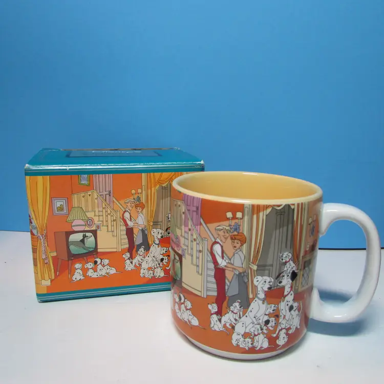 vintage Disney Animated Classics 101 Dalmatian 1961  coffee mug with box