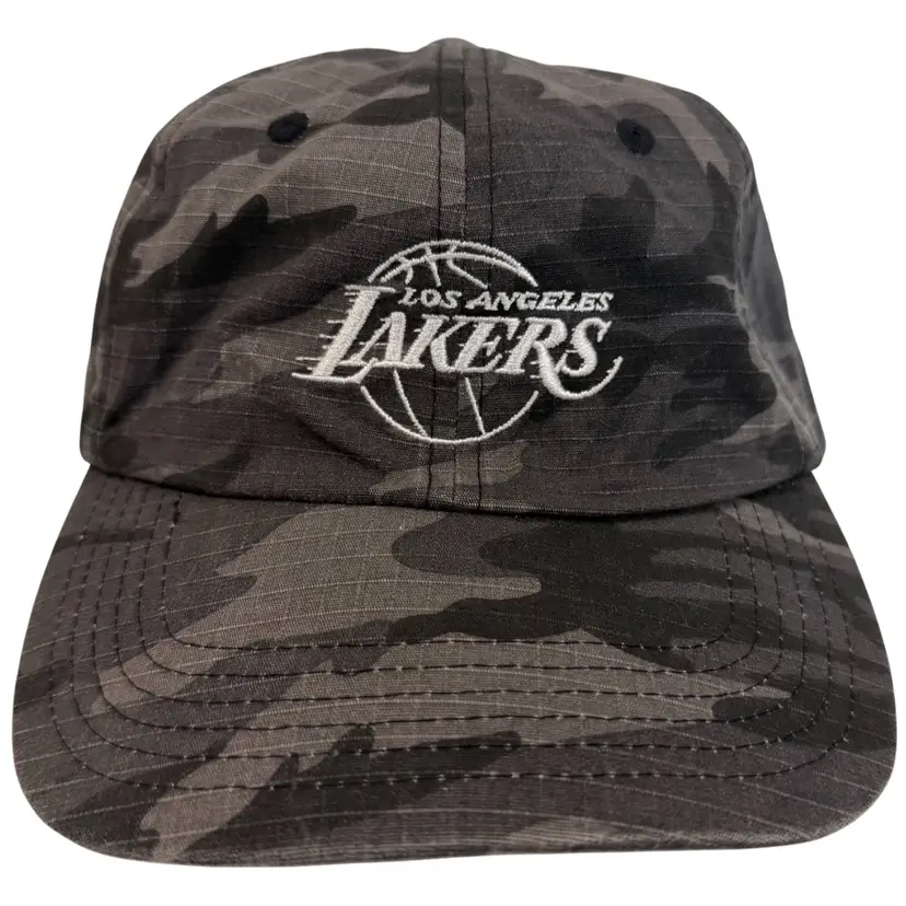 Los Angeles Lakers NBA Black & Gray Embroidered Camouflage Unisex Adjustable Hat