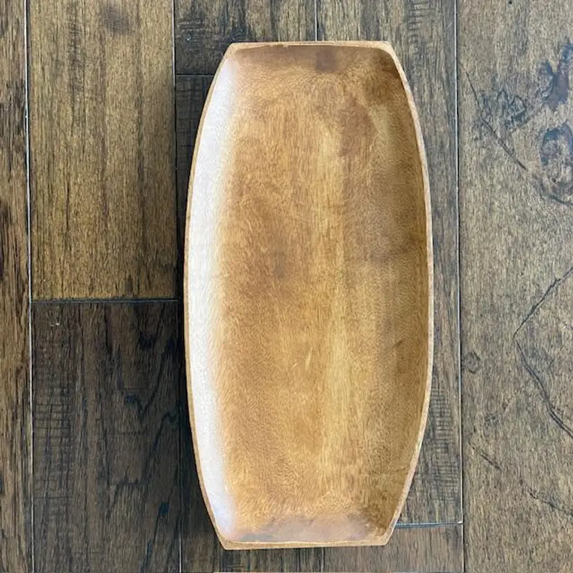 Vintage Monkey Pod Rectangle Shape Tray 17" x 8"