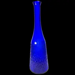 13-1/4” Stunning Vibrant Cobalt Blue 💙 Rossini Empoli Italy Decanter Bottle! Imagine This In A Sunny Window ‼️
