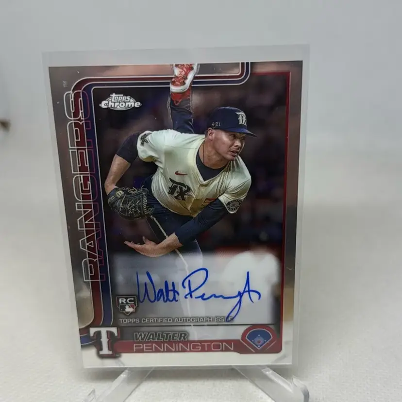 2025 Topps Chrome WALTER PENNINGTON Texas Rangers ROOKIE On-Card AUTO #RA-WP