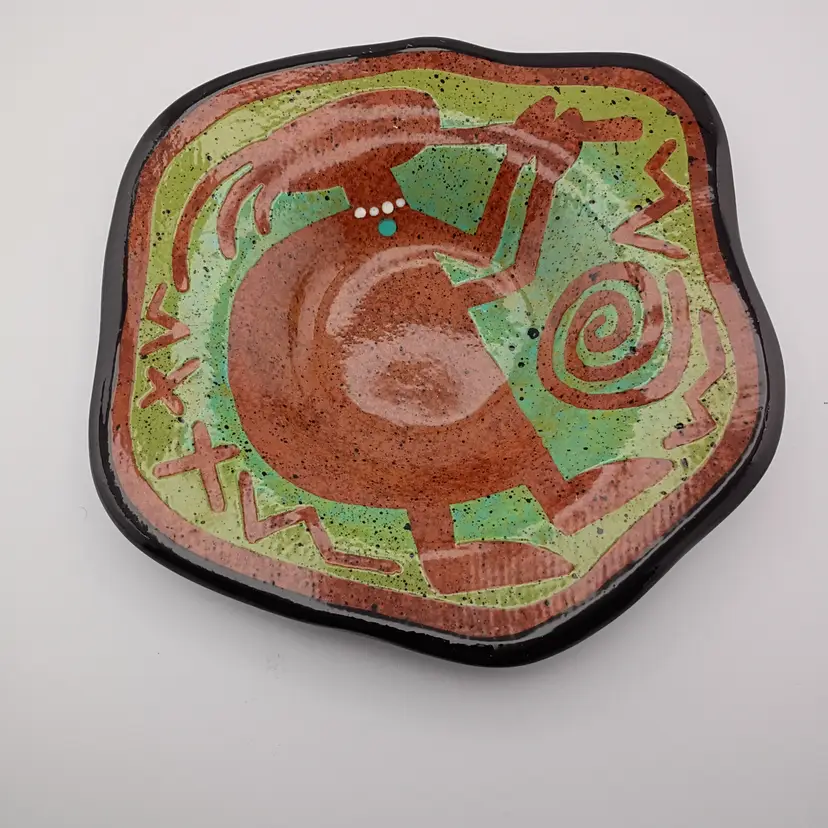Rob Sanders studio pottery bowl w Kokopelli
