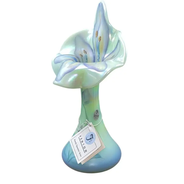Fenton "Floral Interlude" Jack in the Pulpit Vase Signed