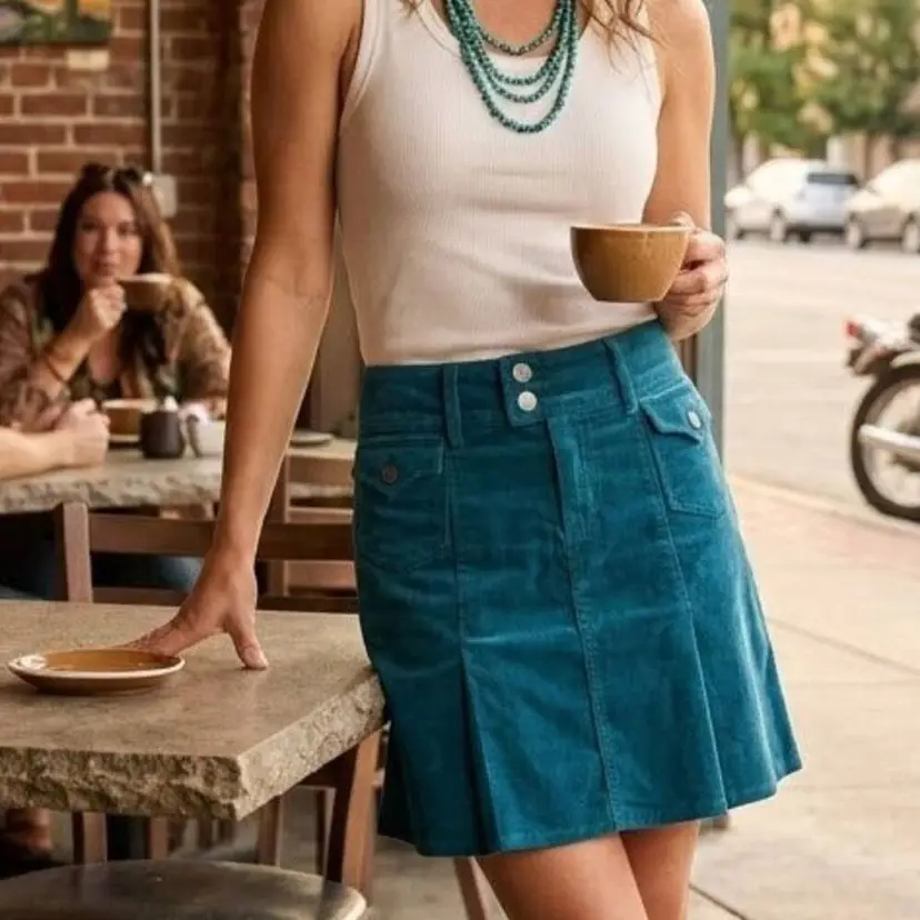 Roper Corduroy Juniors Pleated Skirt NWT
