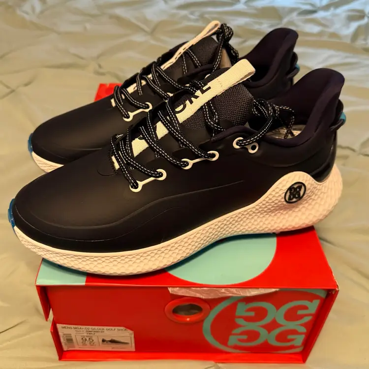 G/Fore Men’s MG4+ O2 G/Lock Golf Shoes - Navy/White (Twilight) - Size: 9.5