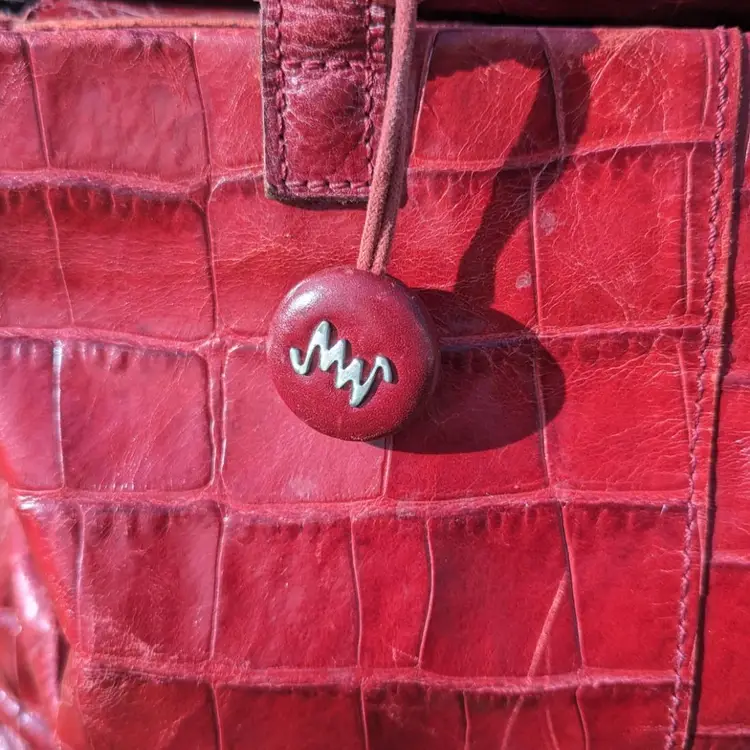 Y2K Cherry CROC Leather MONSAC Bag.