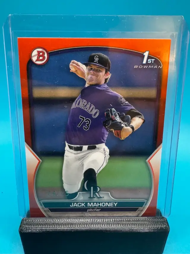 Jack Mahoney 1st Bowman Orange /25 (paper) Colorado Rockies