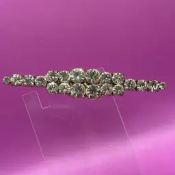 Vintage Rhinestone Bar Brooch