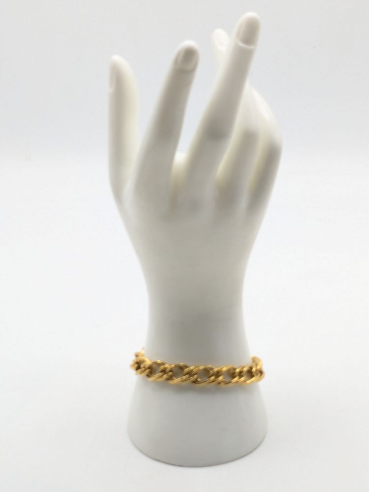 Vintage Gold Tone Double Curb Bracelet
