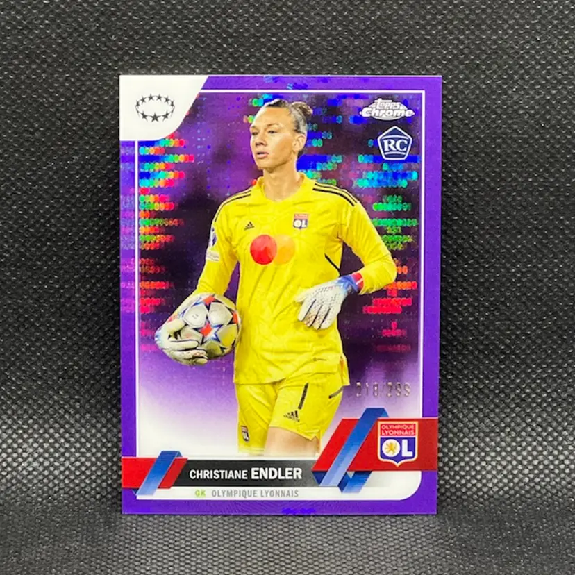 Christiane Endler 2022/23 Topps Chrome Purple Refractor /299 Soccer Card