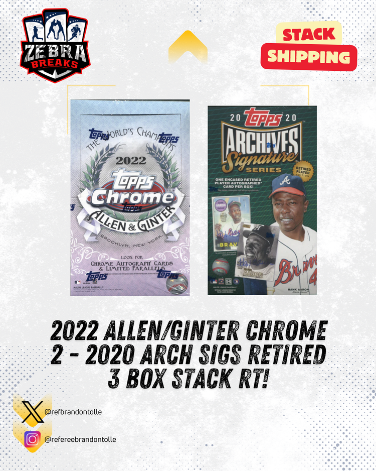 ZB 25590: 2022 Allen & Ginter Chrome/2 -2020 Archives Retired 3 Box Stack Mixer