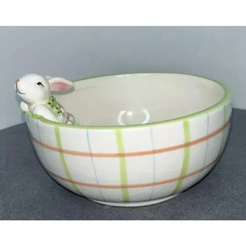 Easter Bunny Rabbit Serving Bowl Easter Decor/Decoration