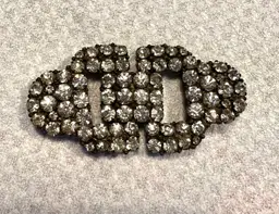 Antique Victorian 2pc Buckle Paste Stones