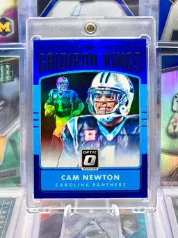 Cam Newton 2017 Optic COLOR MATCH Blue Prizm /149 Holo SP Carolina Panthers