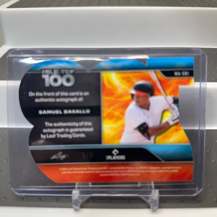 Samuel Basallo Leaf MILB Top 100 Auto /8