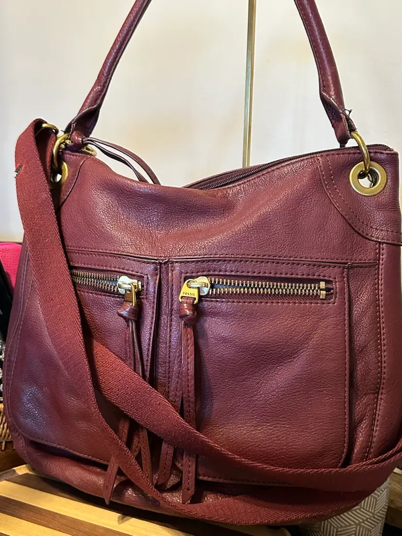 Large Fossil brugandy purse