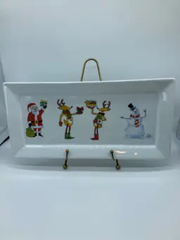#01 - Ashley Cooper HOLIDAY MAGIC CHRISTMAS 13” X 6.5” snack tray platter
