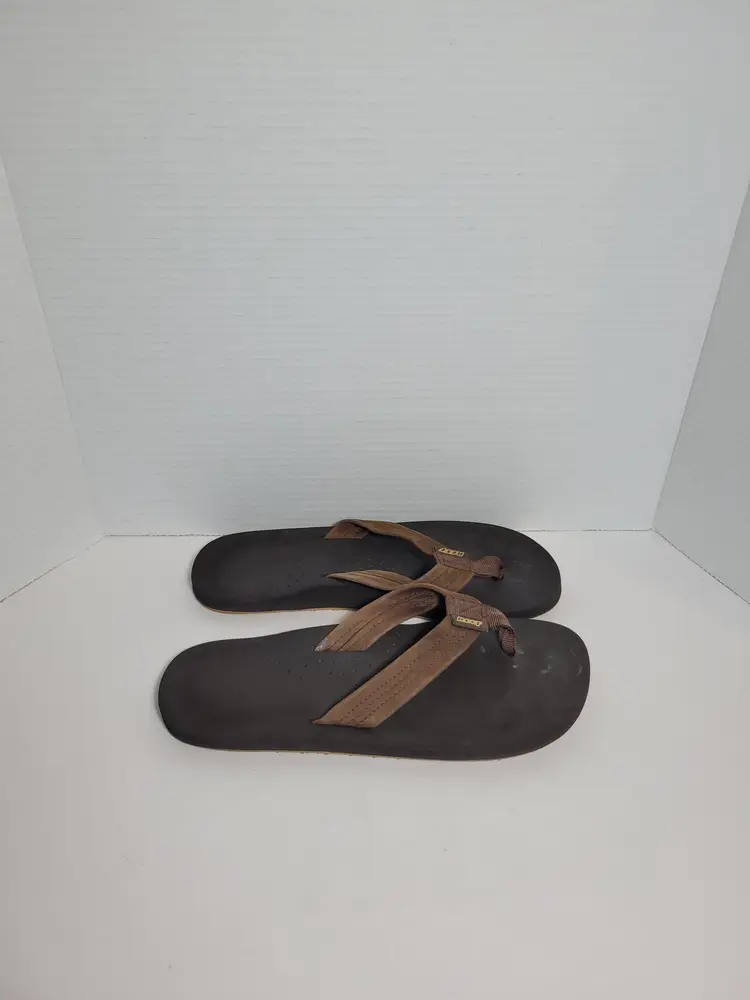 Reef Flip Flop Sandals Black & Brown Men's Size 10