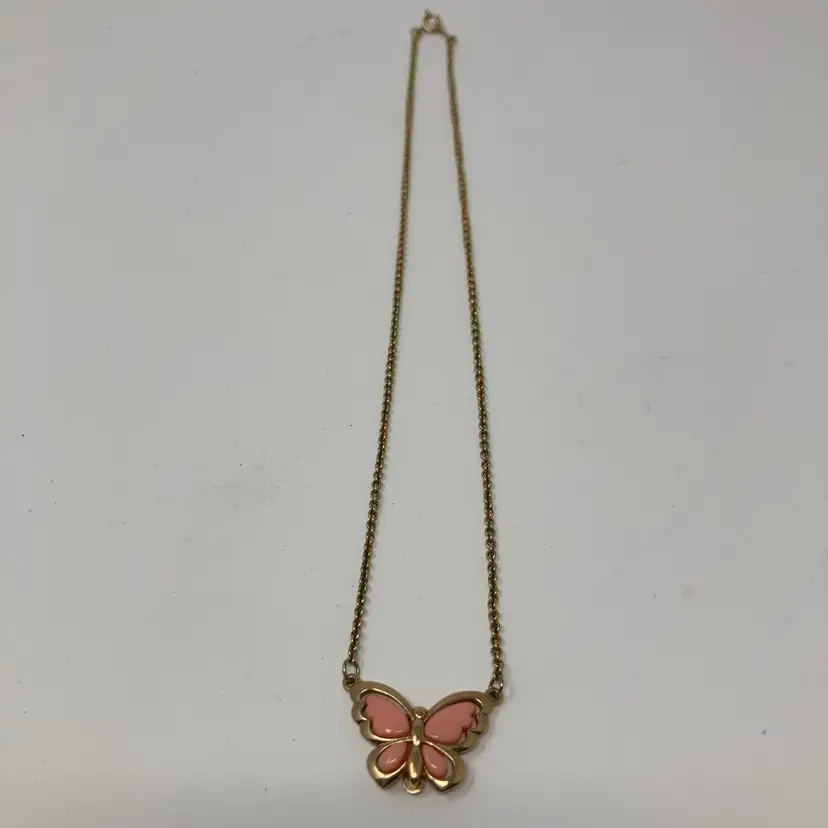 Vintage Avon Gold Tone Interchangeable Butterfly 16” Necklace!
