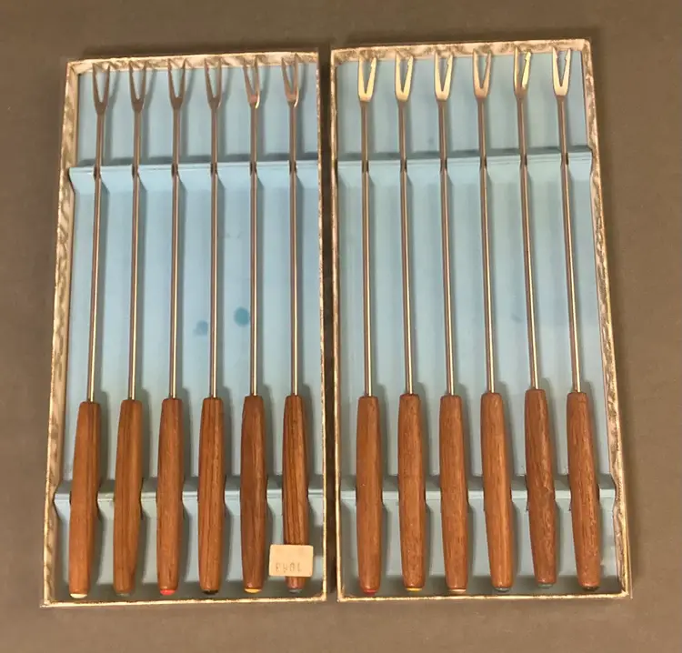 Vintage Fondue Forks Set of 12 In Original Boxes
