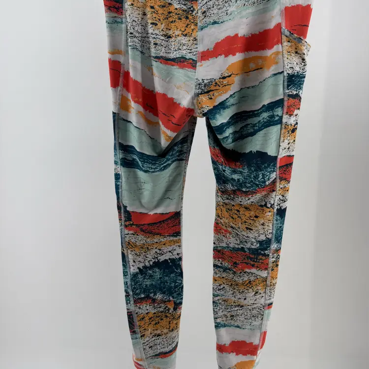 Women’s Columbia OMNI-WICK Sportswear Calecon Leggings LARGE Retro Beach Style