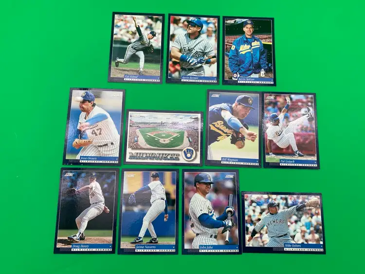Score 1994 MLB Milwaukee Brewers Lot of 11 Different Trading Cards