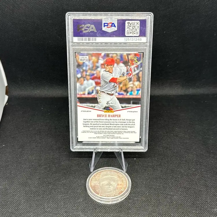 2012 Panini Prizm Bryce Harper Team MVP Silver Prizm PSA 9 Washington Nationals