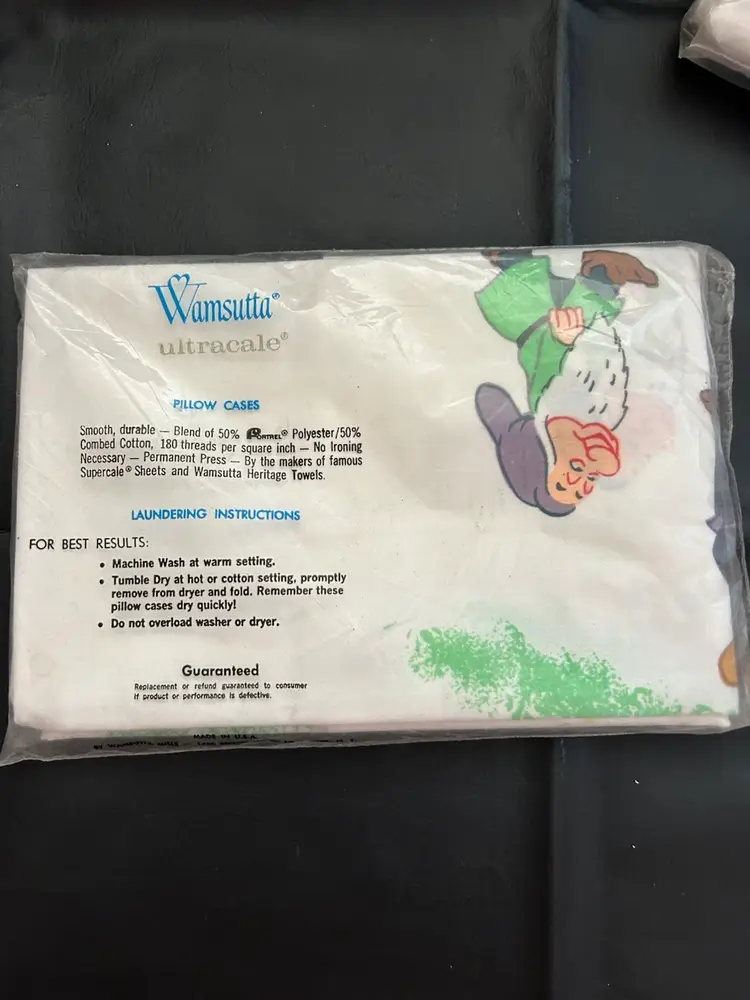 Wamsutta Ultracale Snow White & The Seven Dwarfs Twin Flat Sheet & Pillowcase