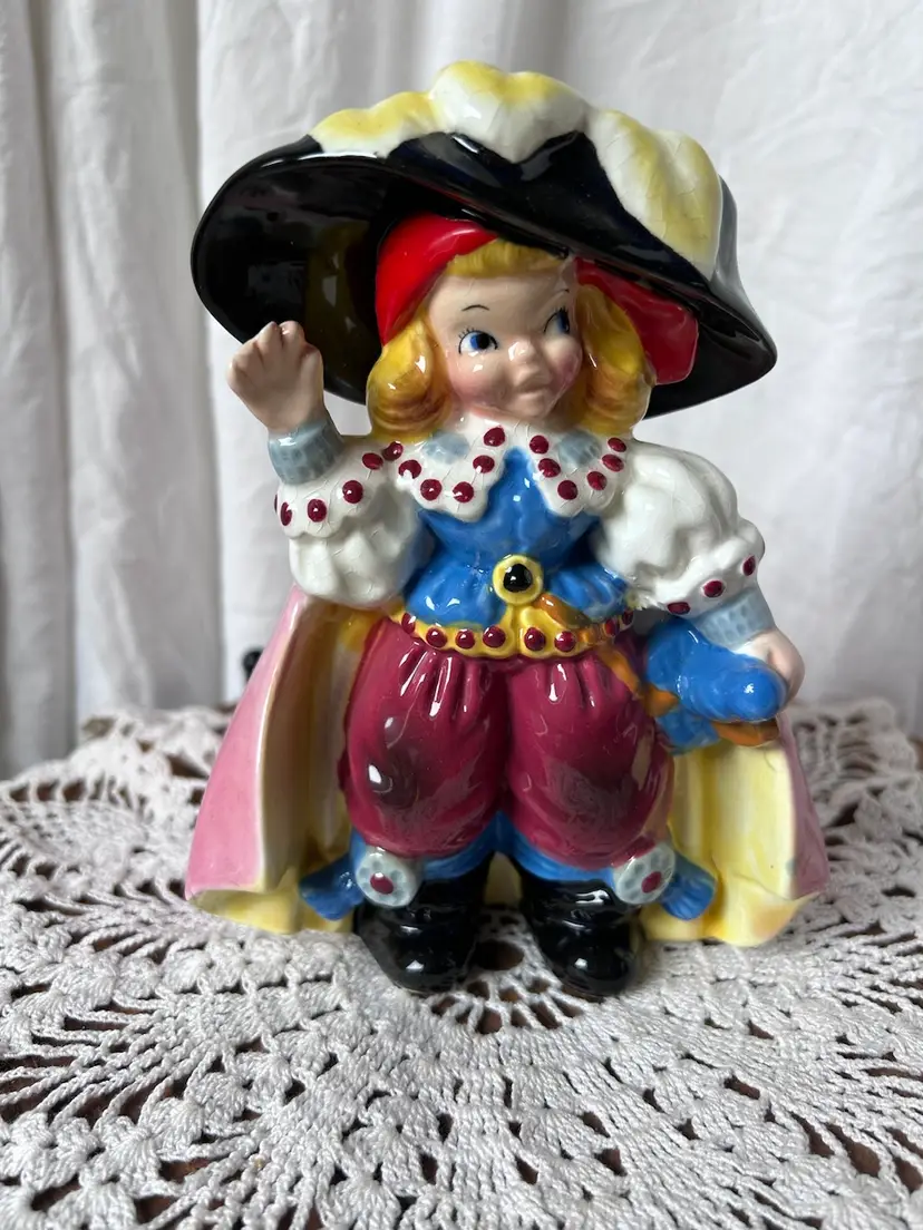 RARE Vintage Napco Bobby Shaftoe Ceramic Planter From 1958 Storybook Line K2558