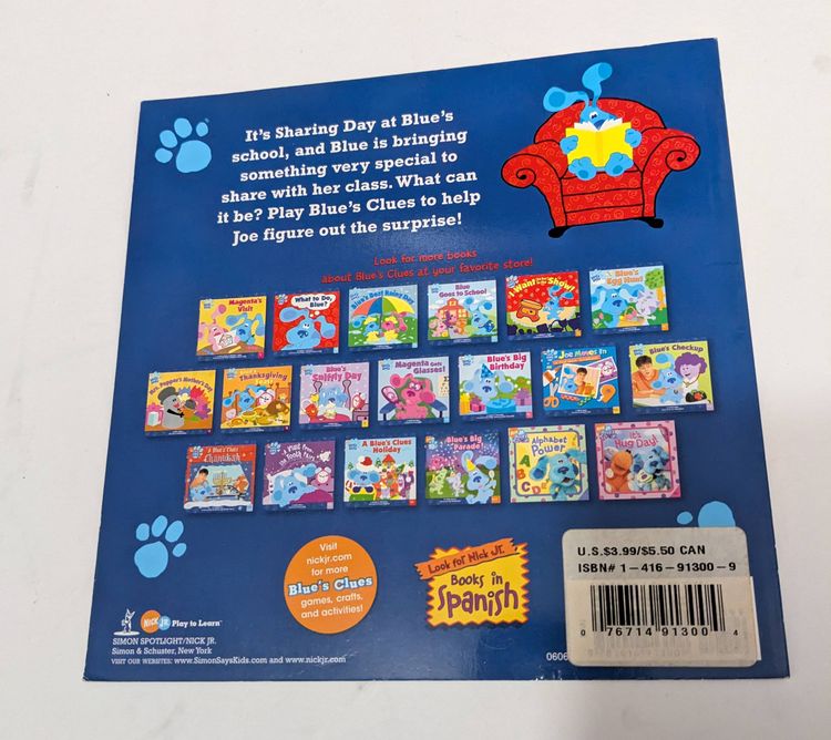Nick Jr Blue's Clues: One For Me, One For You - A Book About Sharing (Paperback)
