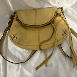 Yellow Leather Lucky Brand Crossbody Purse