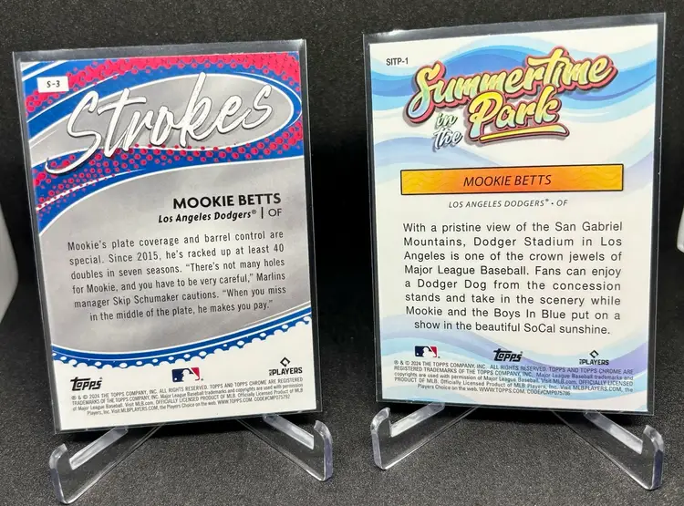 Mookie Betts 2024 Topps Chrome Inserts 2 Card Lot
Los Angeles Dodgers