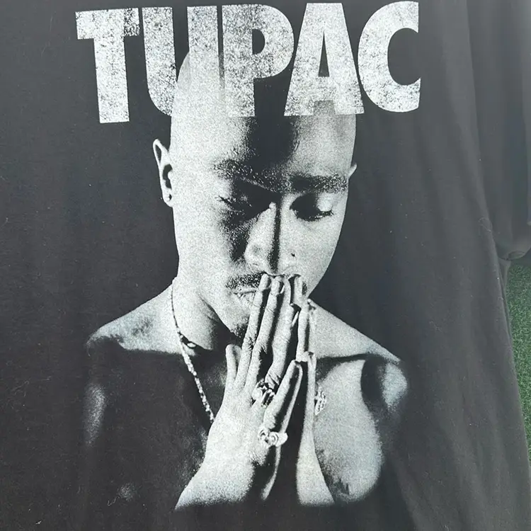 Tupac Distressed Black Shirt 