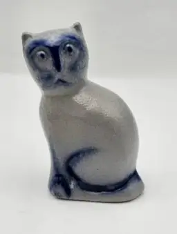 1996 Eldreth Salt Glazed Pottery Cat Figurine