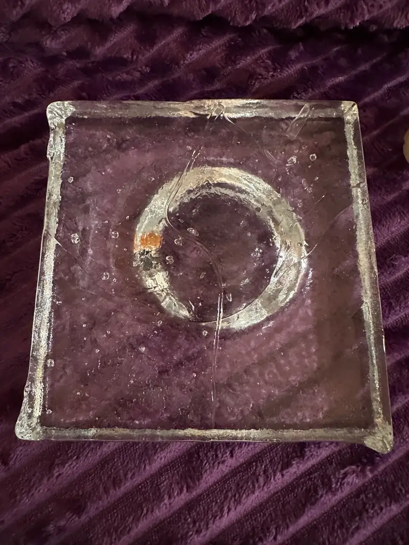 MCM Ice Glass Candleholder