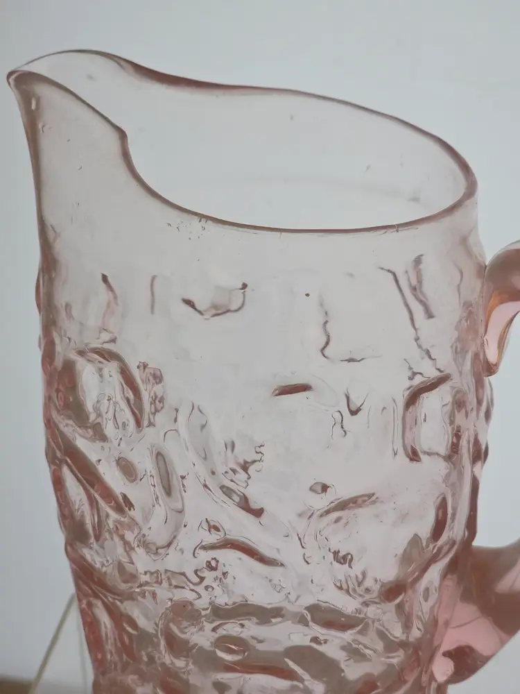Bryce Brothers pink glass pitcher