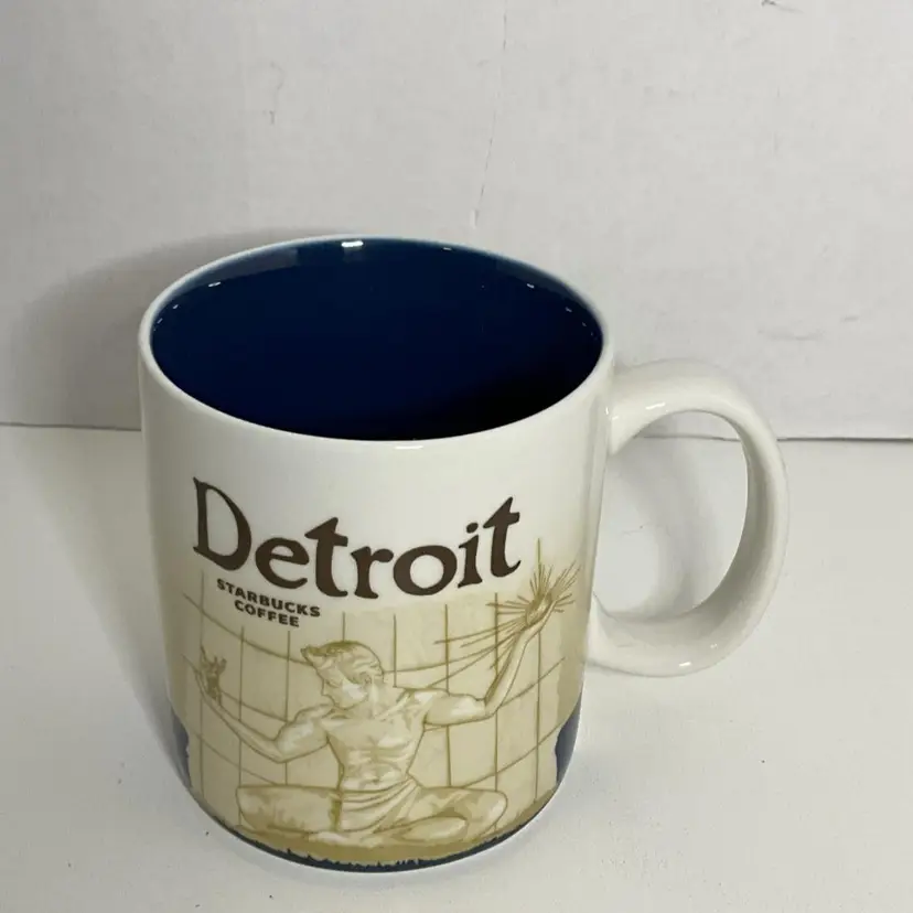 Starbucks DETROIT Collectors Series City Coffee Mug RARE