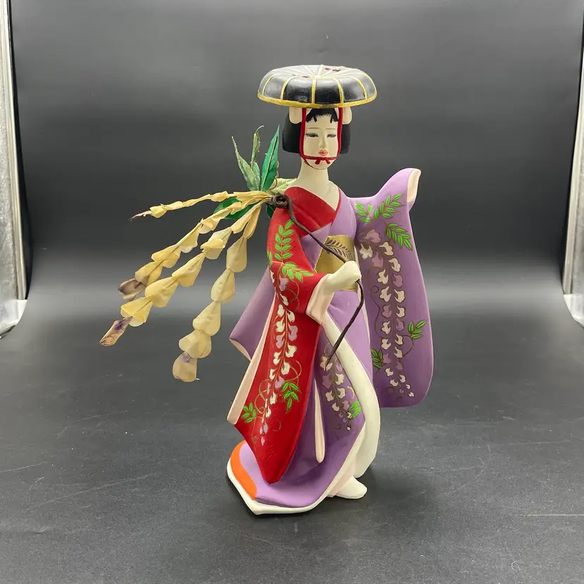 Hamilton Collection Wisteria Maiden The Art of Kabuki Japanese Figurine VTG