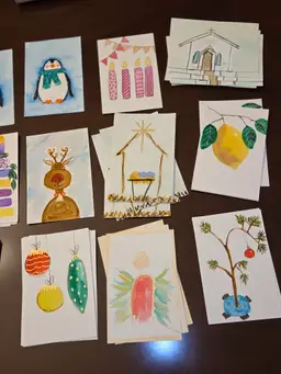 Handpainted Watercolor Cards Mix and Match