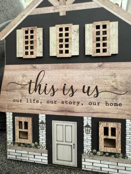 "This is Us" Wooden House Decor