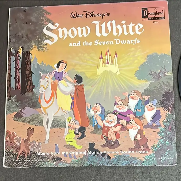 WALT DISNEY's Snow White~1963 DISNEYLAND ORIG DQ-1201 LP RARE NICE