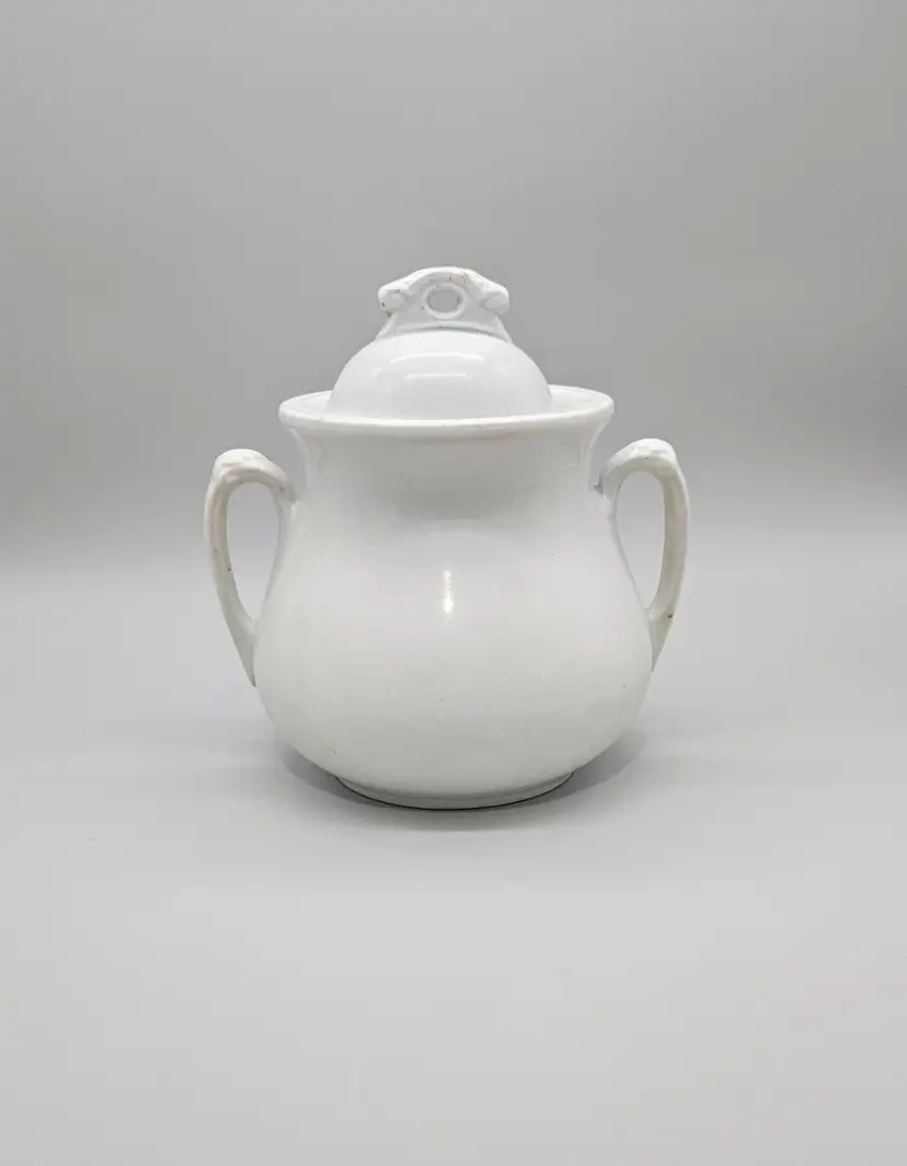 Antique Alfred Meakin Royal Ironstone China Sugar Bowl With Lid England