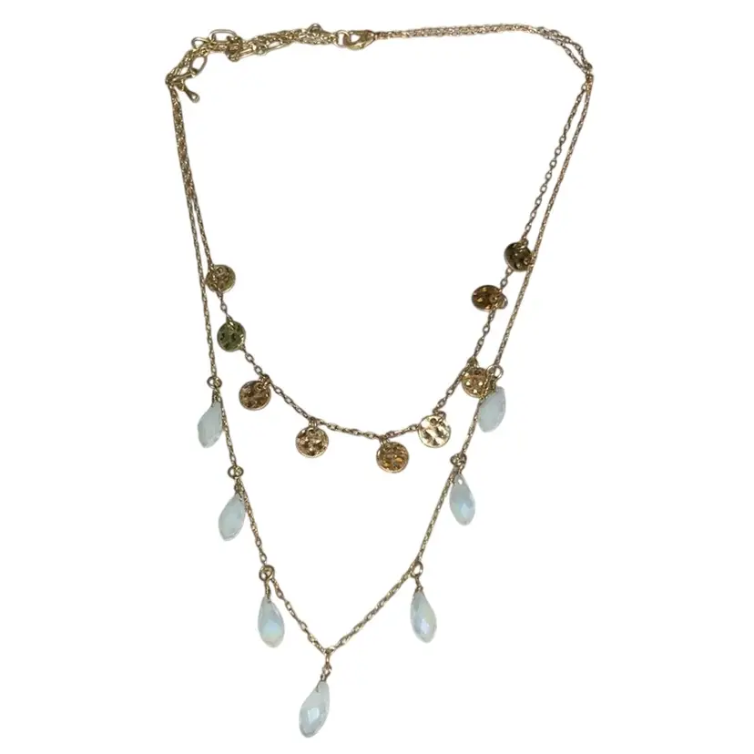 Costume Double Layer Necklace Goldtone Adjustable