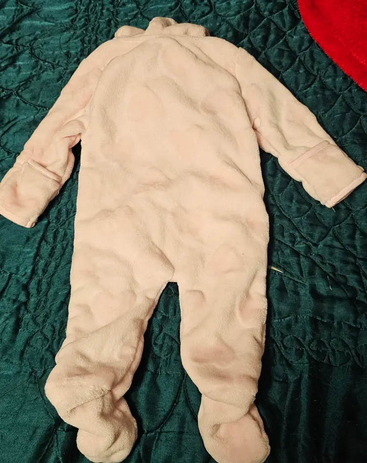 Little Beginnings Size 0-3M One Piece Full Hooded Zip Up Jumper