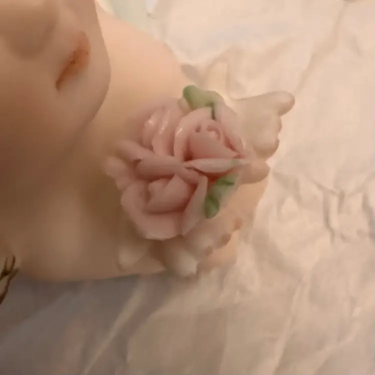 2 Vintage Norcrest Angel Cherub Ceramic Wall Hanging Pink Girl Blue Boy Angelic